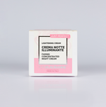Night cream that evens out the skin tone, with pink hibiscus and fruit acids